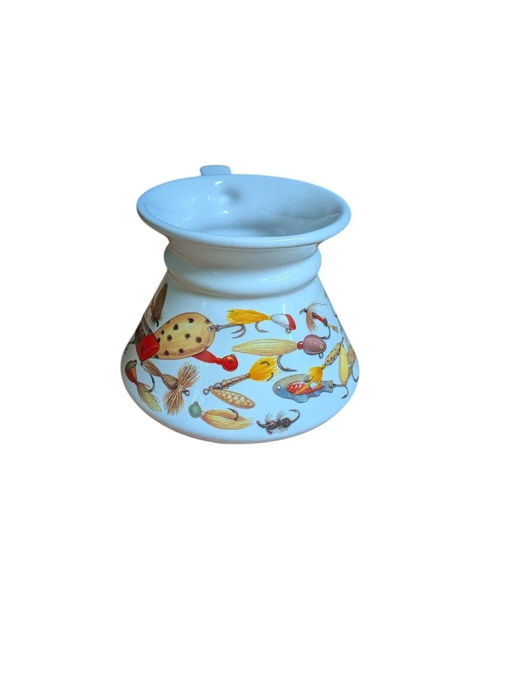 Fishing Lure Graphics White Ceramic Coffee Mug